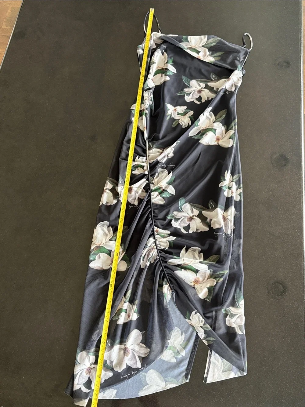 AllSaints Ulla Alessandra Ruched Floral Mesh Midi Dress - US 6 - Picture 16 of 16